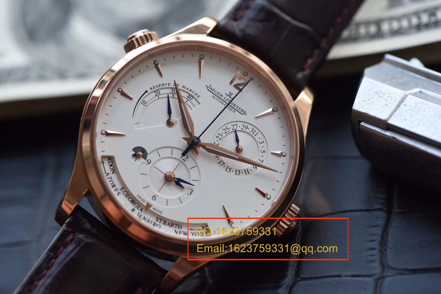 【TW Perfect  High quality  Replica Watches 】 Jaeger-LeCoultre 大师 MASTER CONTROL系列Q1422521双时区 wrist watches  / JJBF029