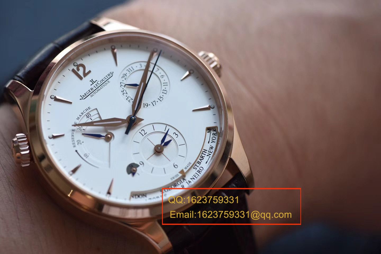 【TW Perfect  High quality  Replica Watches 】 Jaeger-LeCoultre 大师 MASTER CONTROL系列Q1422521双时区 wrist watches  / JJBF029
