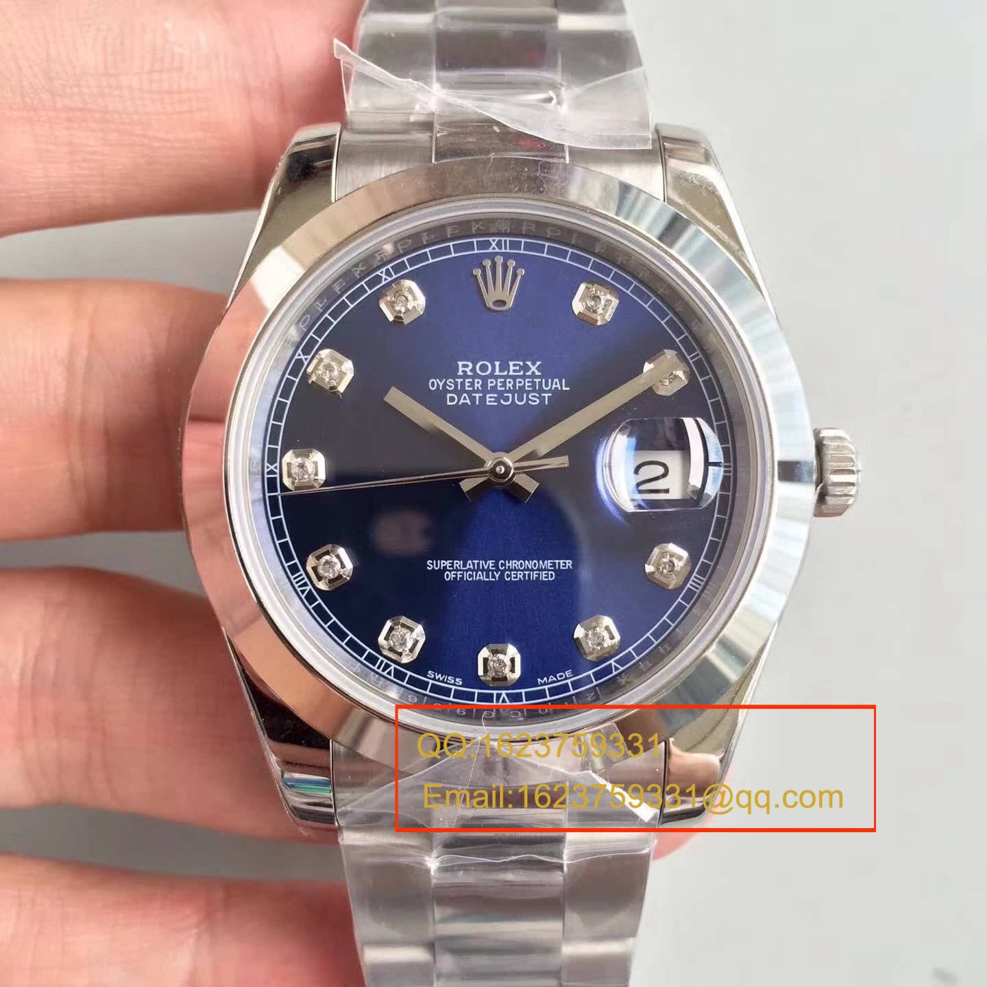 【 Video analysis N Factory  Perfect  Replica Copy  Watches 】 Rolex   Datejust 系列116234蓝盘镶嵌钻石 wrist watches  / RBD088