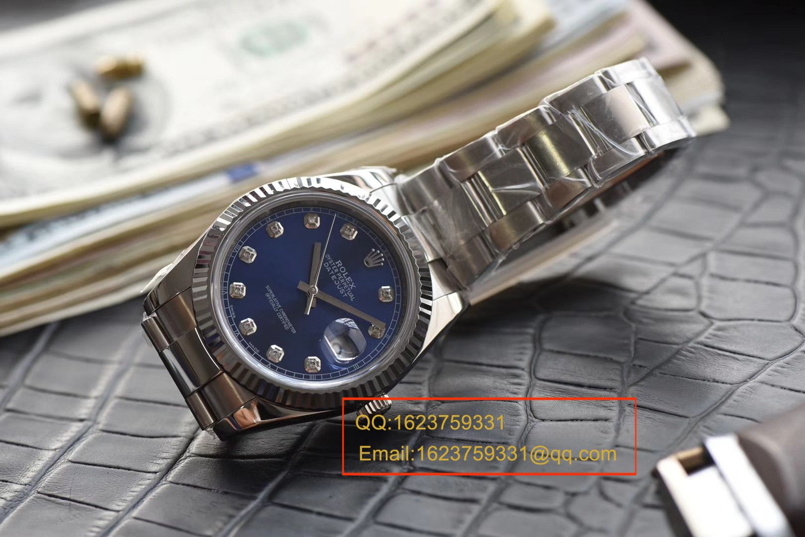 【 Video analysis N Factory  Perfect  Replica Copy  Watches 】 Rolex   Datejust 系列116234蓝盘镶嵌钻石 wrist watches  / RBD088