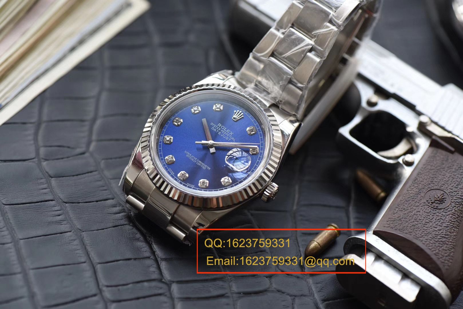 【 Video analysis N Factory  Perfect  Replica Copy  Watches 】 Rolex   Datejust 系列116234蓝盘镶嵌钻石 wrist watches  / RBD088