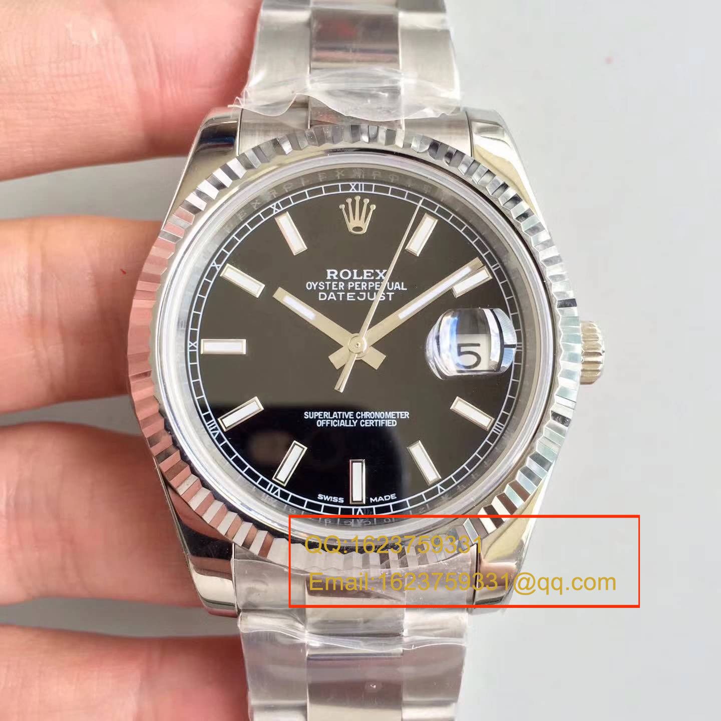 【N Factory  High quality 1:1 Knockoff  Watches 】 Rolex   Datejust 系列116334-黑盘 wrist watches  / RBE093