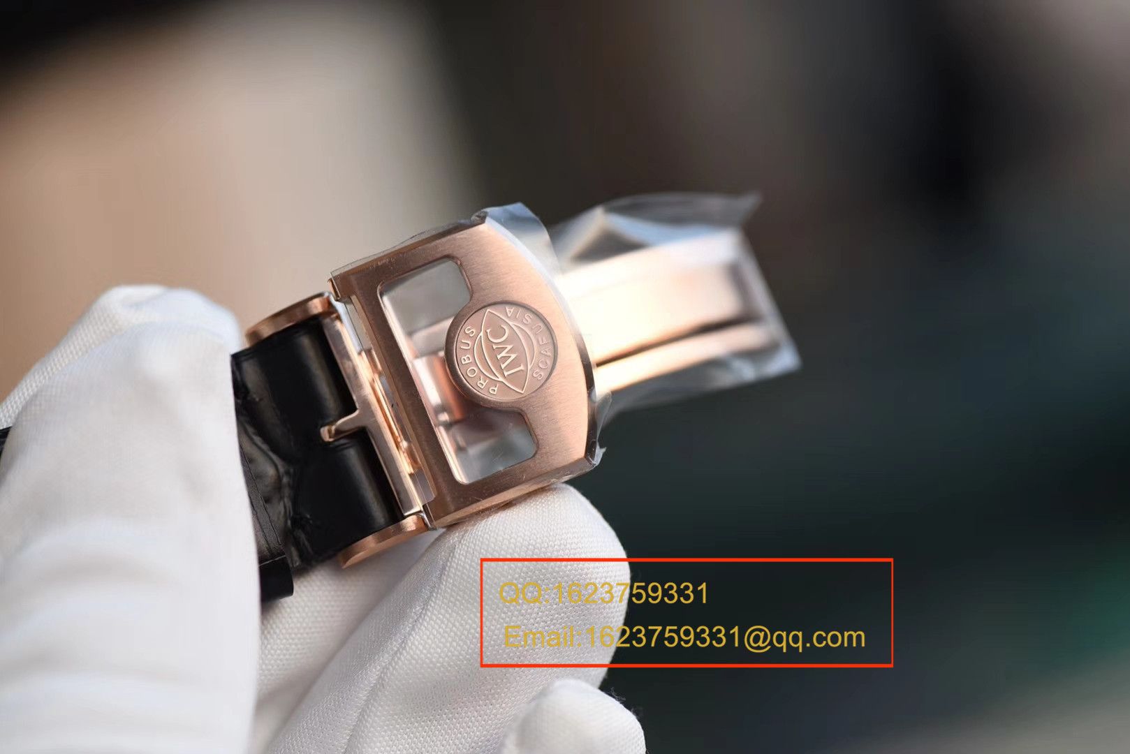 【YL Perfect  High quality  Replica Watches 】 IWC 葡萄牙年历 wrist watches  IWC 年历玫瑰金黑面款 / WG125