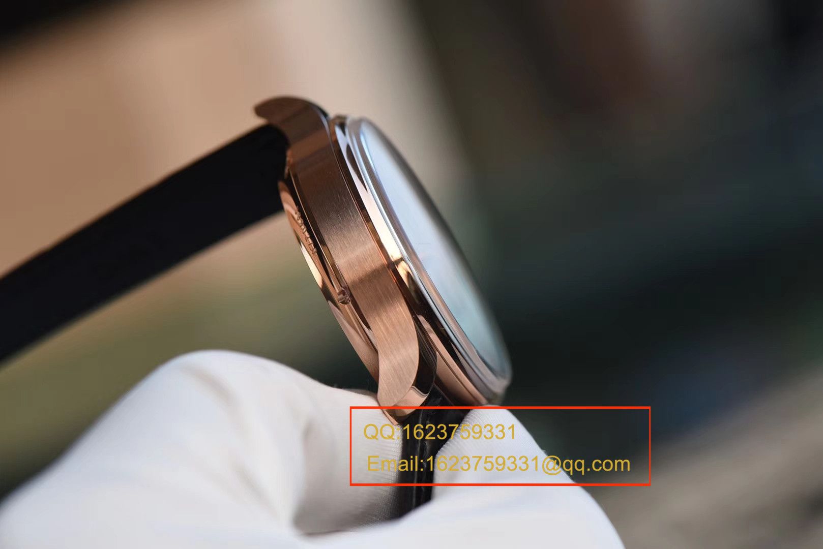【YL Perfect  High quality  Replica Watches 】 IWC 葡萄牙年历 wrist watches  IWC 年历玫瑰金黑面款 / WG125