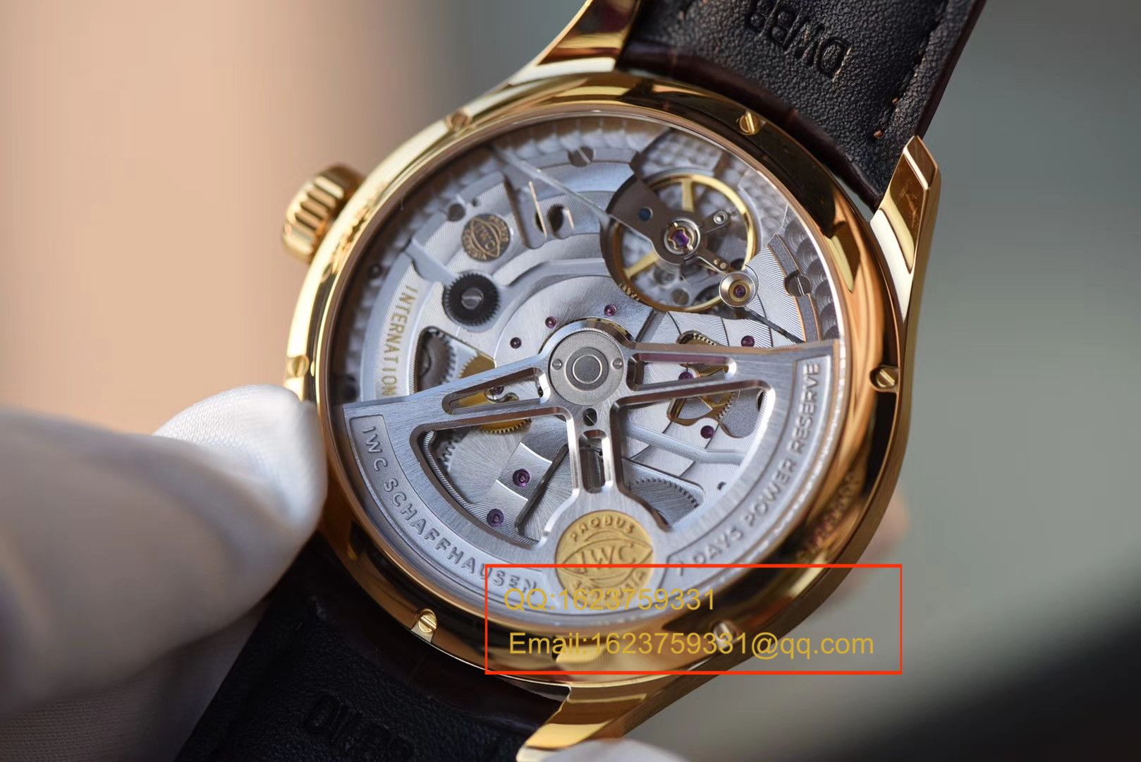 【YL Perfect  High quality  Knockoff  Watches 】 IWC 葡萄牙年历 wrist watches 系列 IWC 年历黄金壳白面款 / WG105