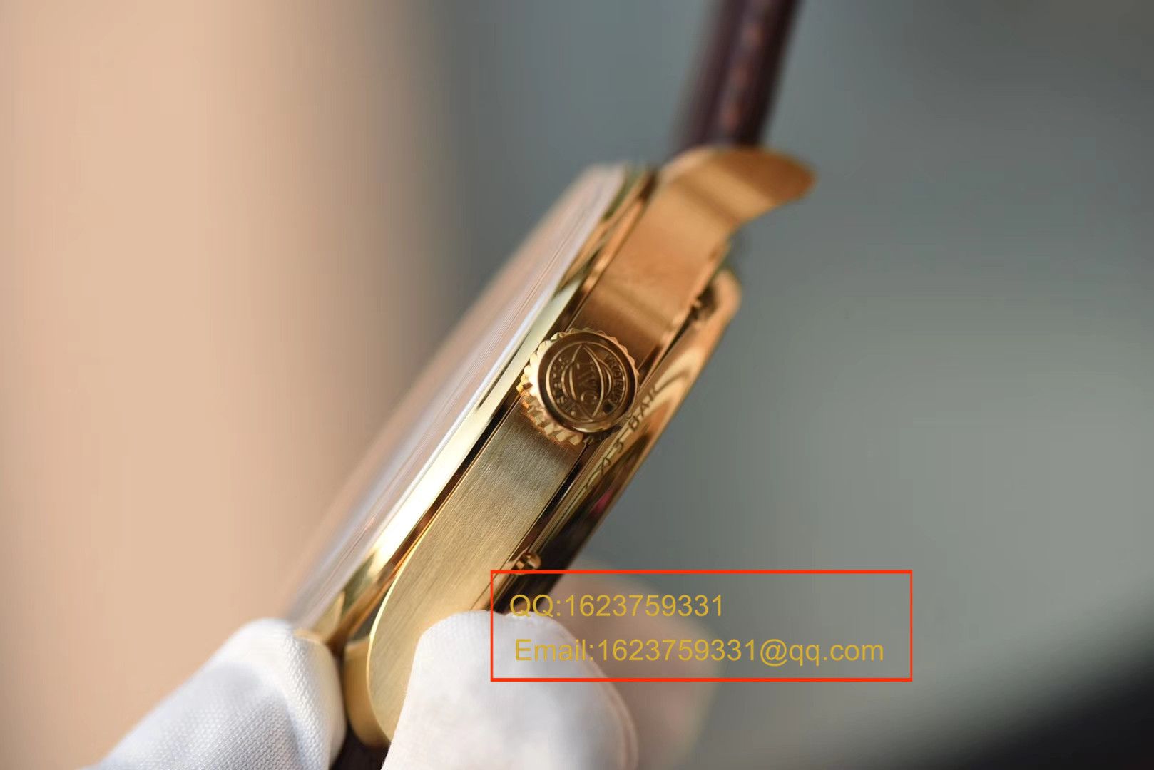 【YL Perfect  High quality  Knockoff  Watches 】 IWC 葡萄牙年历 wrist watches 系列 IWC 年历黄金壳白面款 / WG105