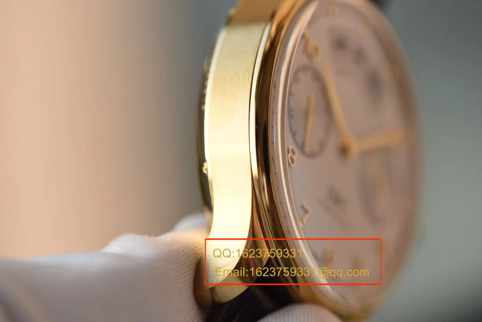 【YL Perfect  High quality  Knockoff  Watches 】 IWC 葡萄牙年历 wrist watches 系列 IWC 年历黄金壳白面款 / WG105
