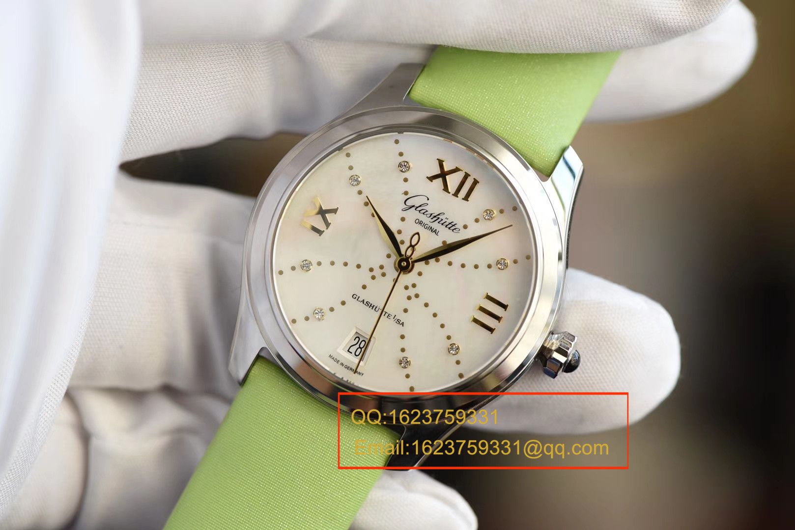【FK Perfect  High quality 精 Replica Watches 】glashuette original原创女表系列 1-39-22-12-02-04 wrist watches  / GLA046