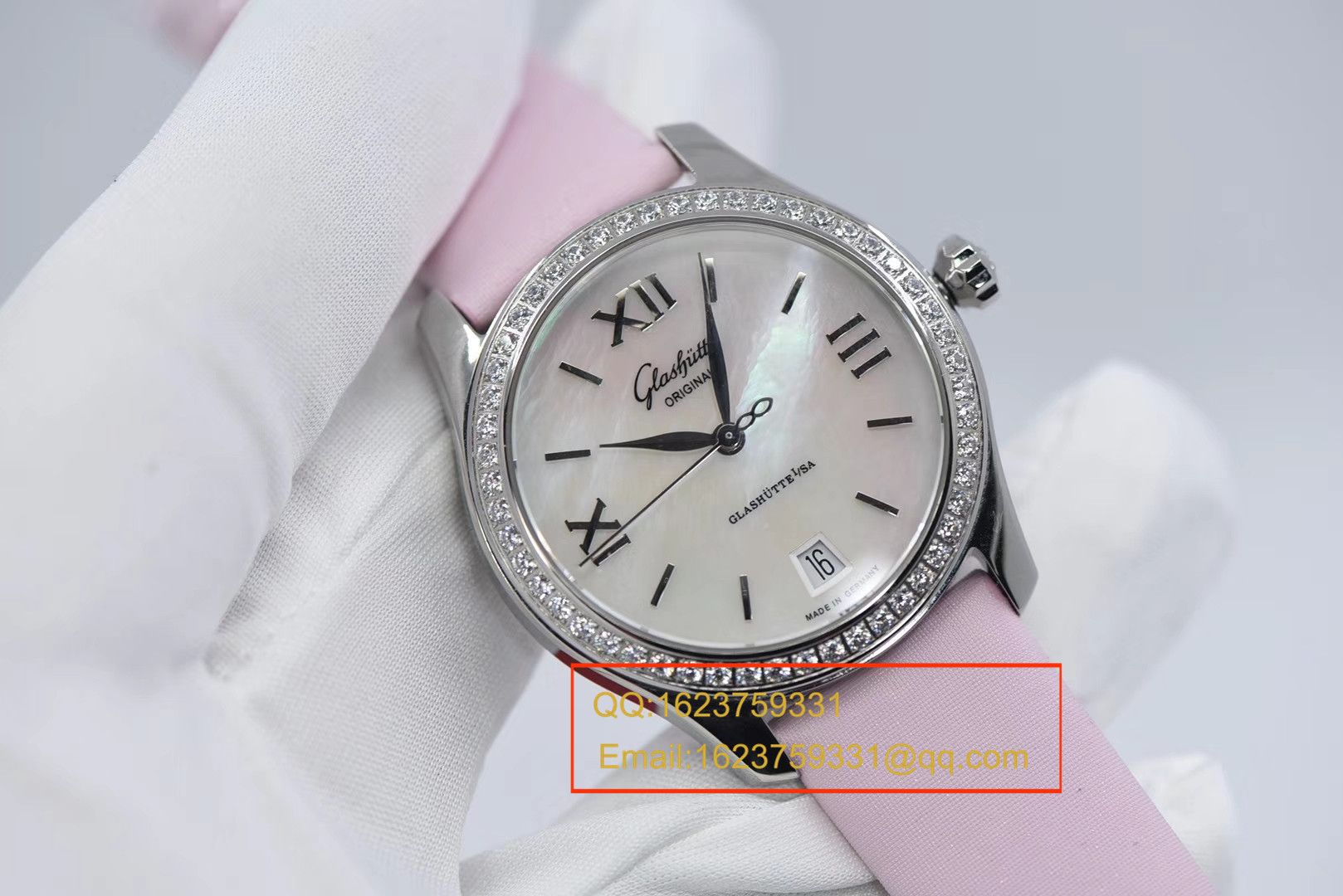 【FK Perfect  High quality  Replica Watches 】glashuette original原创女表系列39-22-08-22-44 wrist watches  / GLA049