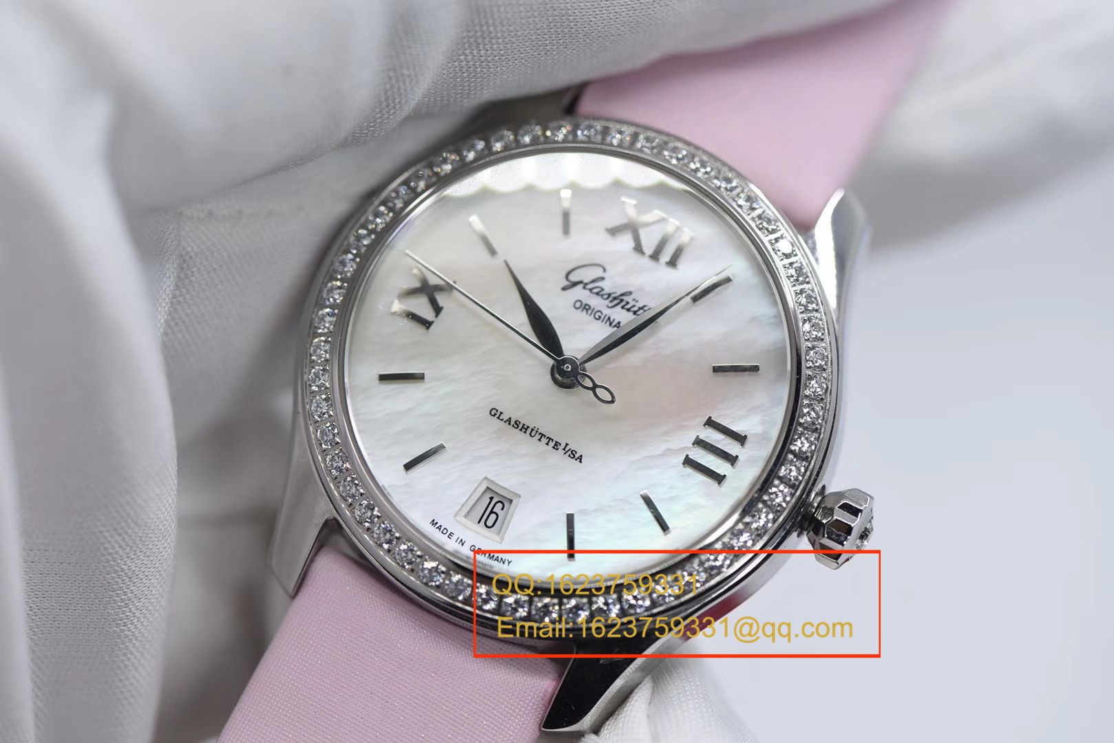 【FK Perfect  High quality  Replica Watches 】glashuette original原创女表系列39-22-08-22-44 wrist watches  / GLA049