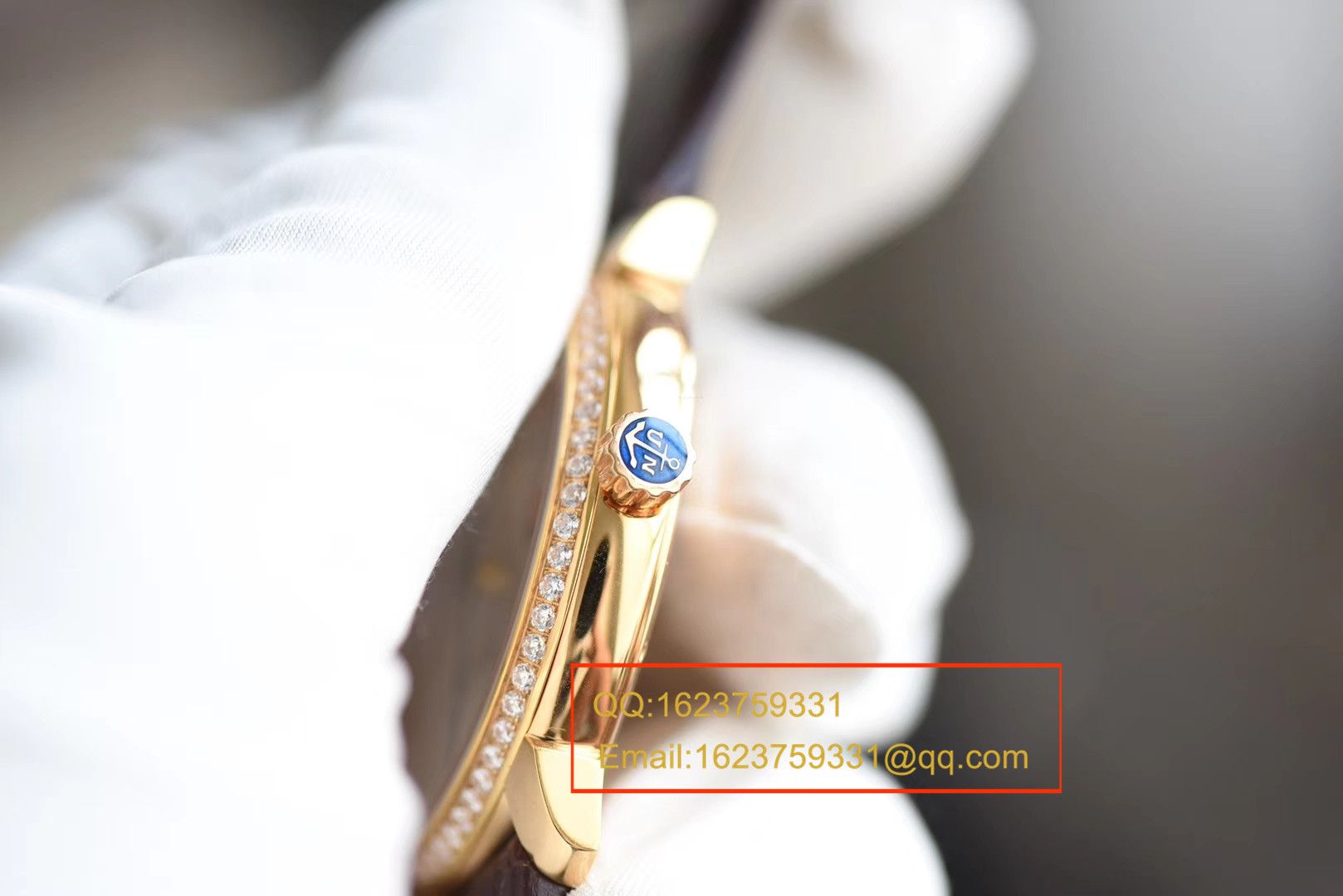 【FK Perfect  High quality  Replica Watches 】 Ulysse Nardin 鎏金系列8156-111-2/92 表圈镶钻 wrist watches  / YD011