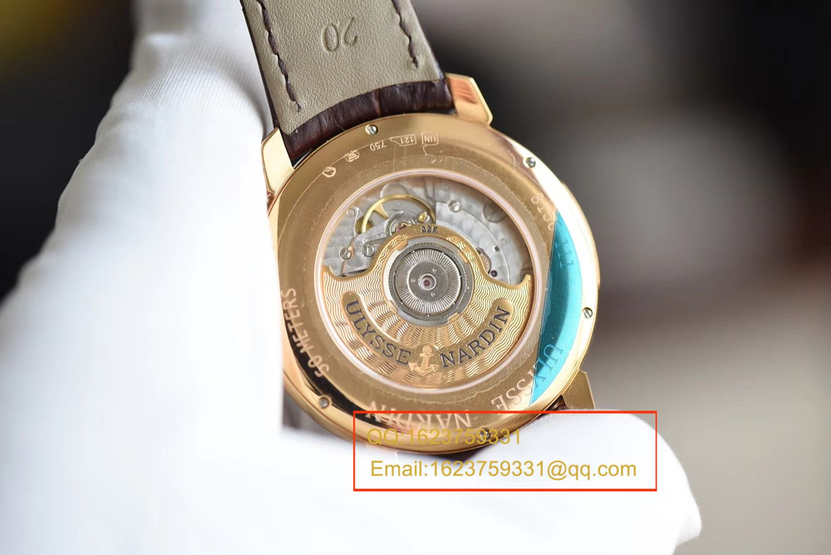 【FK Perfect  High quality  Replica Watches 】 Ulysse Nardin 鎏金系列8156-111-2/92 表圈镶钻 wrist watches  / YD011