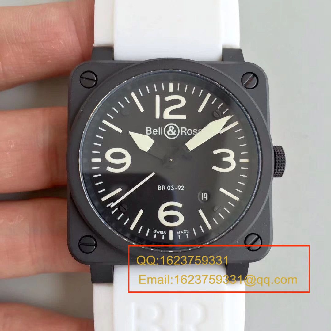 【BR1:1 top  Knockoff  Watches 】 Bell & Ross AVIATION系列 BR 03-92 BLACK CAMO wrist watches  / BLS011