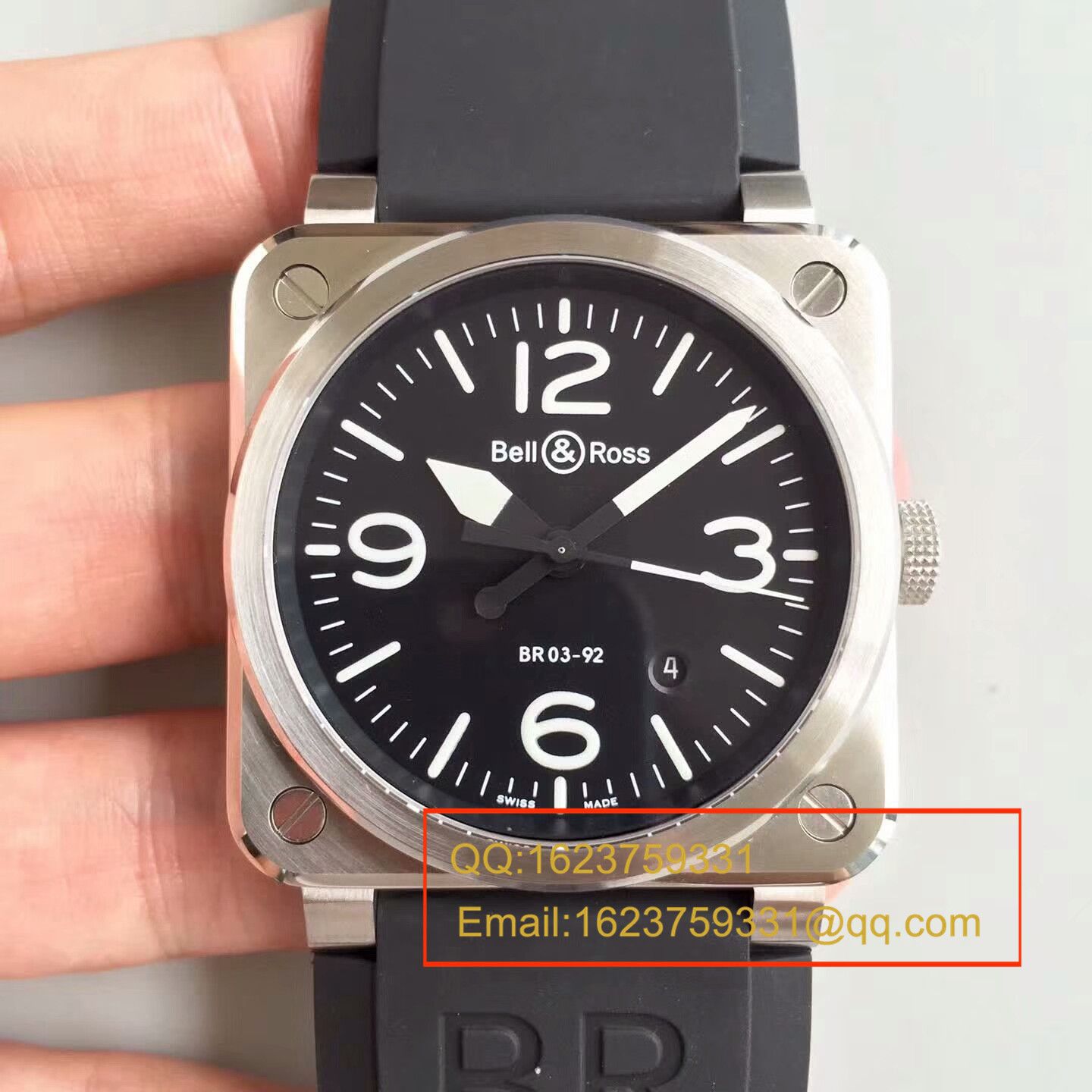 【BR1:1 top  Knockoff  Watches 】 Bell & Ross AVIATION系列 BR 03-92 BLACK CAMO wrist watches  / BLS011
