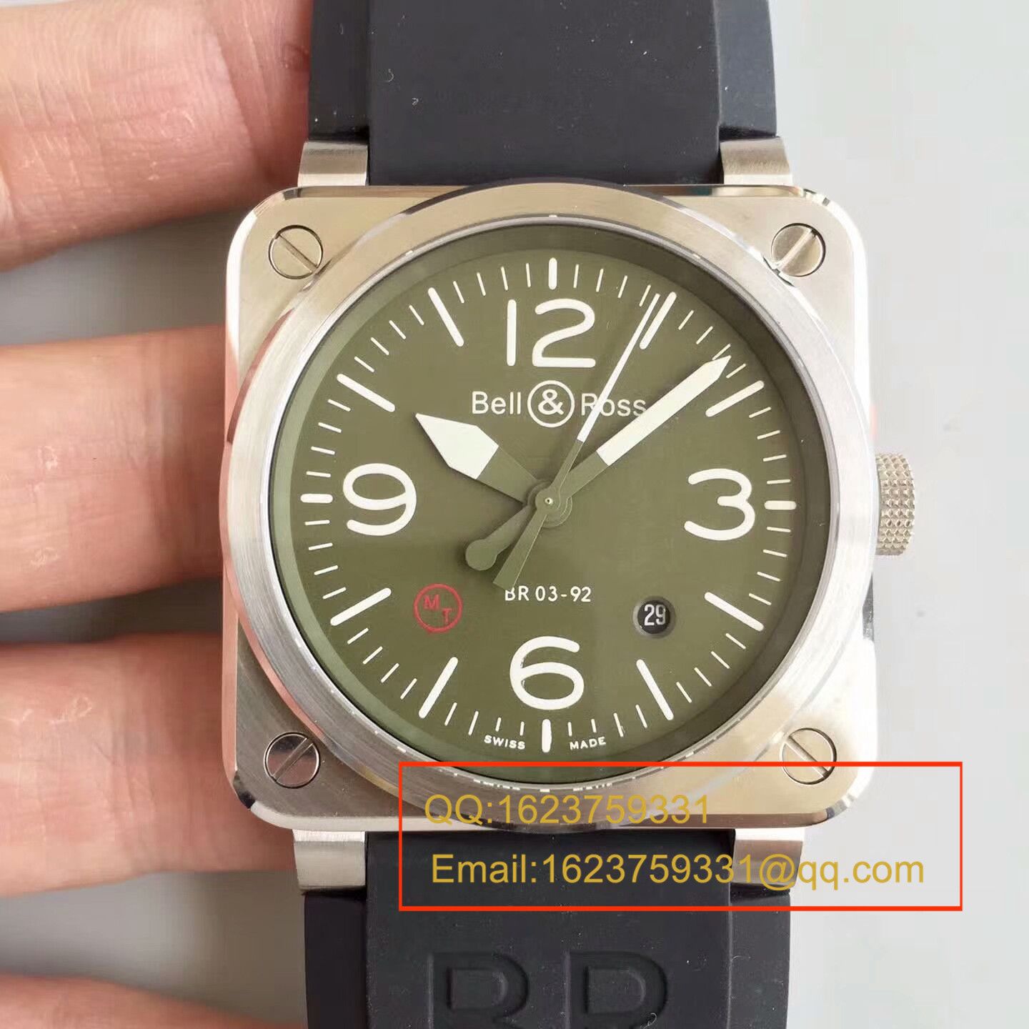 【BR1:1 top  Knockoff  Watches 】 Bell & Ross AVIATION系列 BR 03-92 BLACK CAMO wrist watches  / BLS011