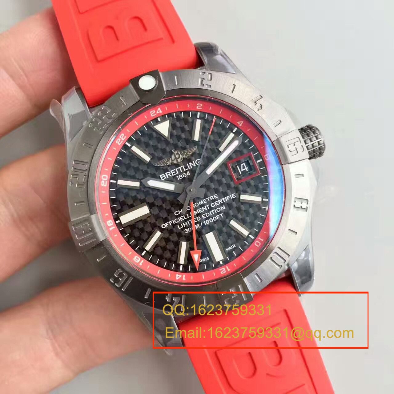 【GF Perfect  High quality  Replica Watches 】全新 Breitling 复仇者二代世界时间黑钢中国大陆限量版（Avenger II GMT Blacksteel China Edition） / BL013