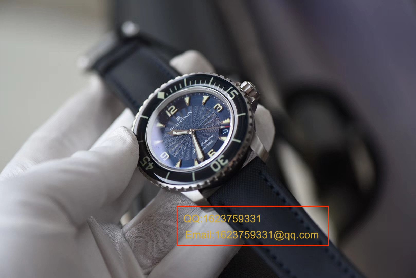【 Video analysis ZF Perfect  High quality  Replica Watches 】Blancpain Blancpain  Fifty Fathoms 超薄 Movement 系列 5015D-1140-52B蓝面 wrist watches  / BP035