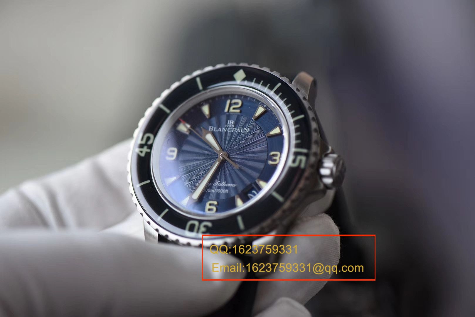 【 Video analysis ZF Perfect  High quality  Replica Watches 】Blancpain Blancpain  Fifty Fathoms 超薄 Movement 系列 5015D-1140-52B蓝面 wrist watches  / BP035