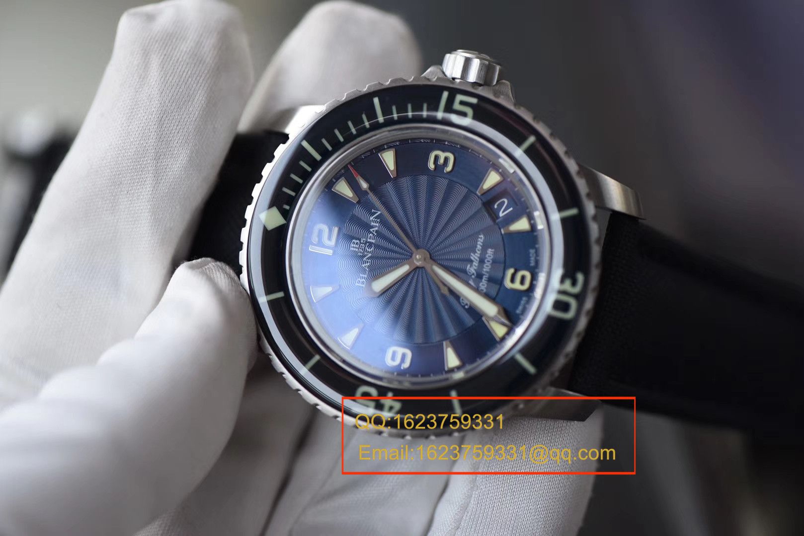 【 Video analysis ZF Perfect  High quality  Replica Watches 】Blancpain Blancpain  Fifty Fathoms 超薄 Movement 系列 5015D-1140-52B蓝面 wrist watches  / BP035