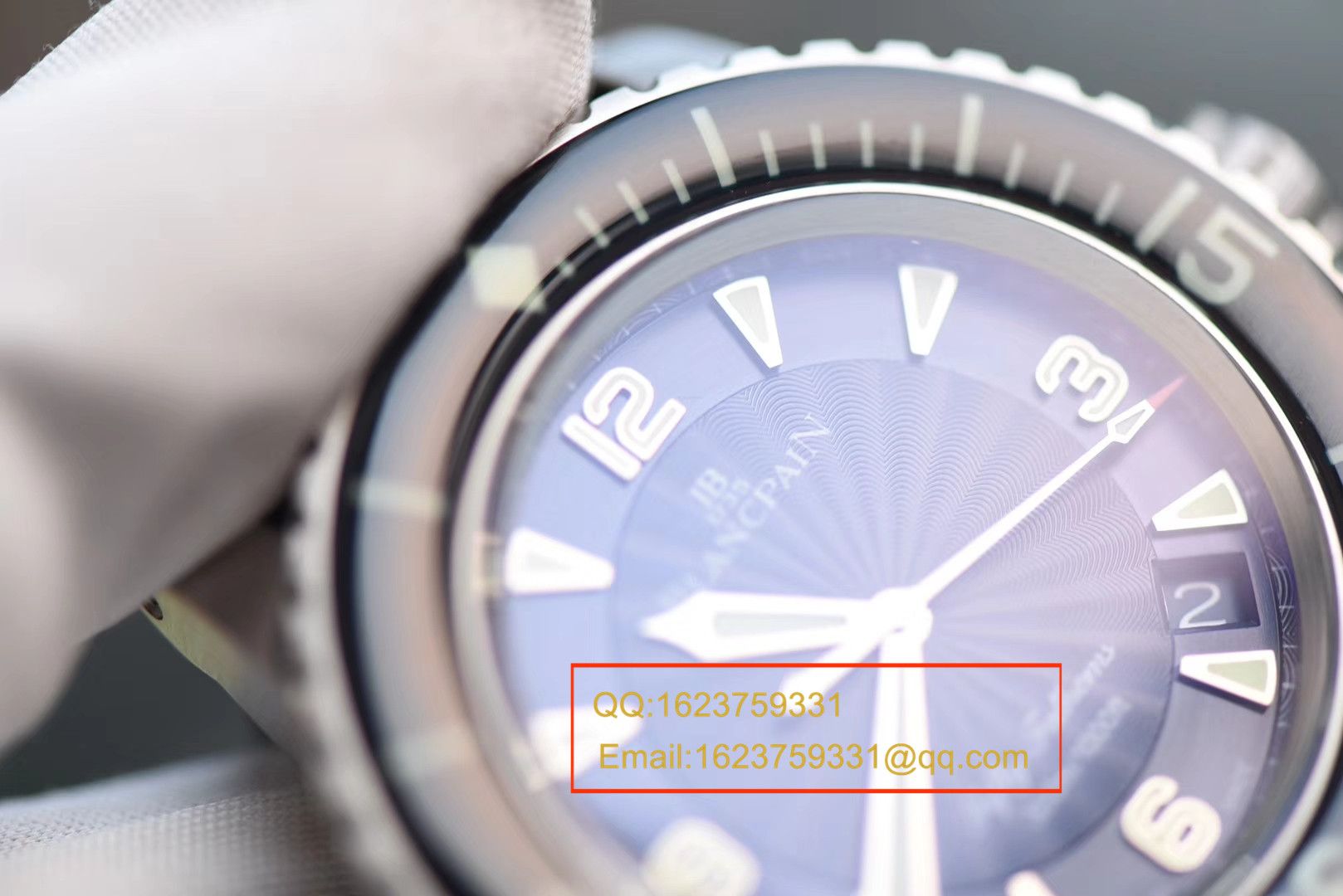 【 Video analysis ZF Perfect  High quality  Replica Watches 】Blancpain Blancpain  Fifty Fathoms 超薄 Movement 系列 5015D-1140-52B蓝面 wrist watches  / BP035