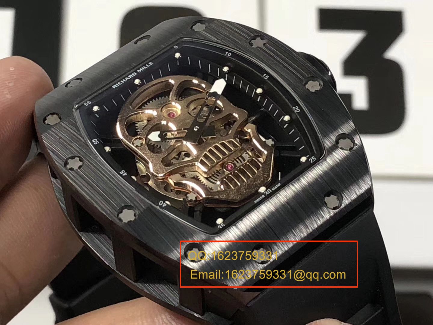 【KV Factory  Perfect  High quality  Replica Watches 】RICHARD MILLE 男士系列RM 52-01潘玮柏同款金色骷髅头 wrist watches  / RM 52-01