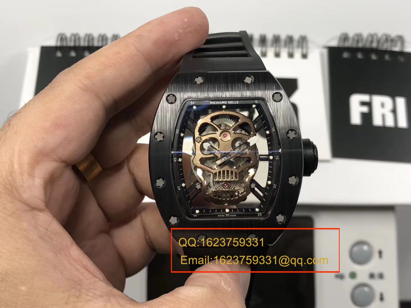 【KV Factory  Perfect  High quality  Replica Watches 】RICHARD MILLE 男士系列RM 52-01潘玮柏同款金色骷髅头 wrist watches  / RM 52-01