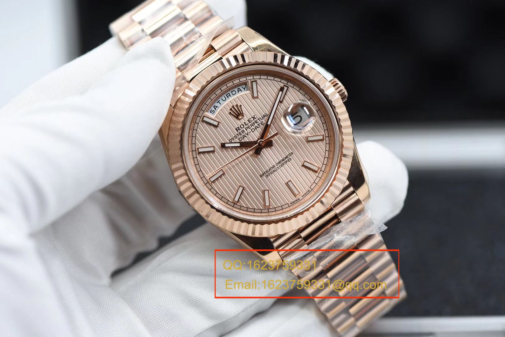 【 Video analysis N Perfect  High quality  Replica Watches 】 Rolex  Day-Date 型Day Date系列228235-83415 wrist watches  / RBE188