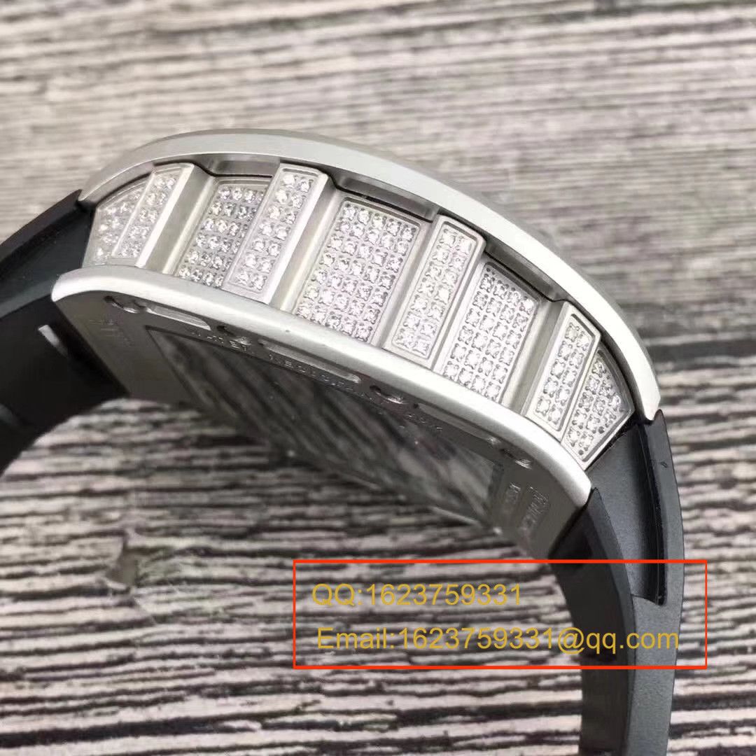 【KV Perfect  High quality  Replica Watches 】RICHARD MILLE RICHARD MILLE男士系列RM 052银色骷髅头满钻 wrist watches  / RM052C