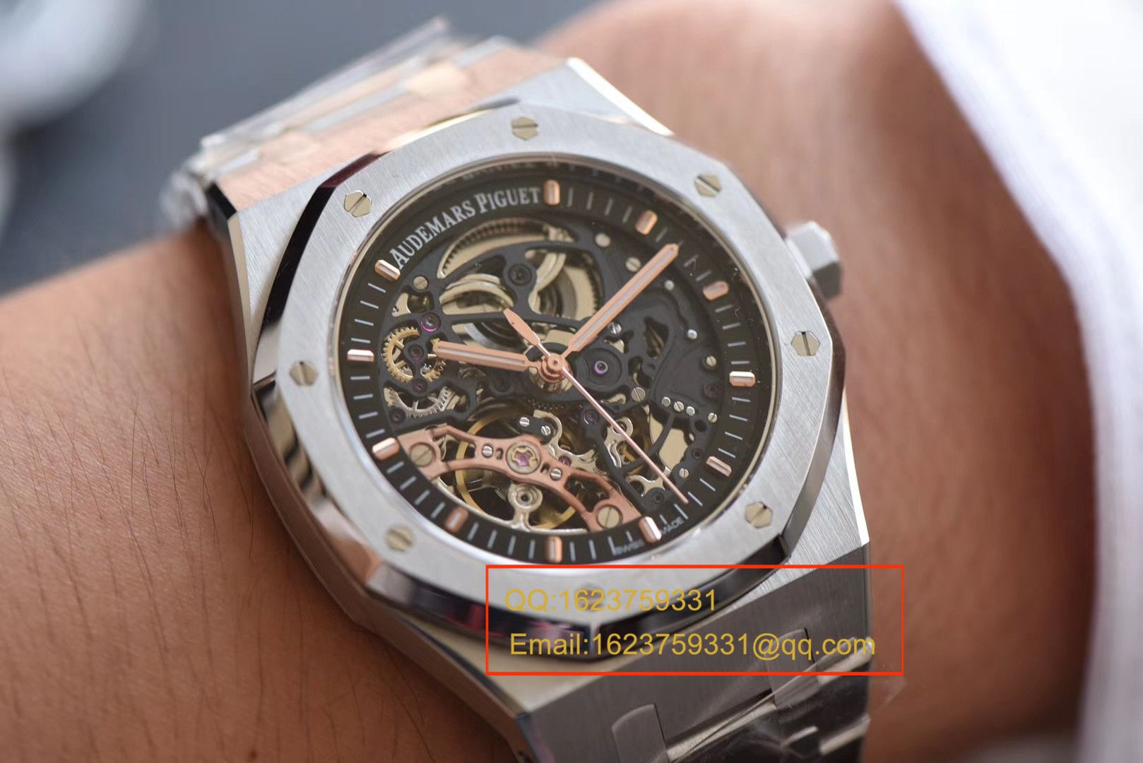 【 Video analysis JF Perfect  High quality  Replica Watches 】Audemars Piguet 皇家橡树双摆轮镂空系列15407ST.OO.1220ST.01 wrist watches  / APBD131