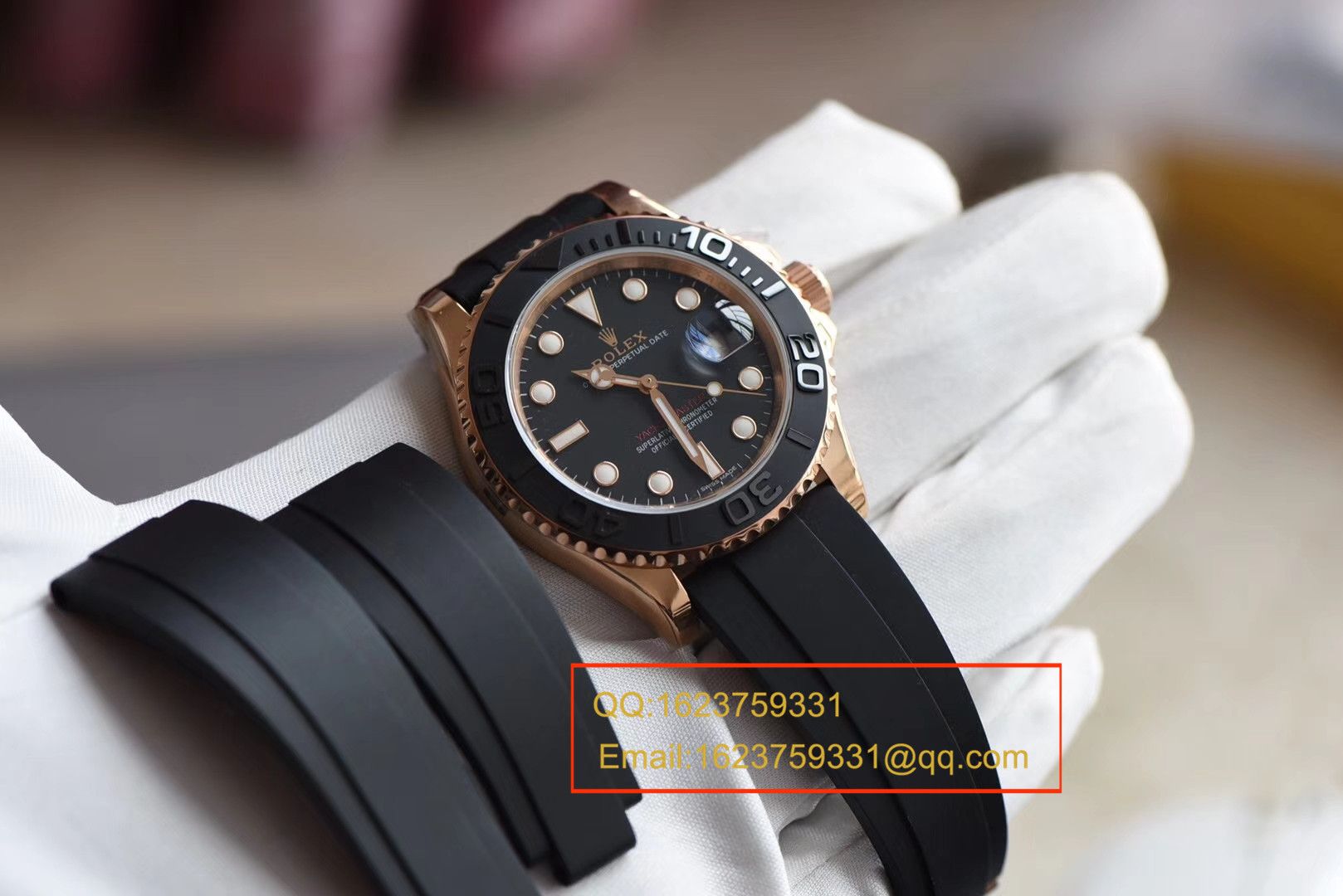【 Video analysis JF Perfect  High quality  Knockoff  Watches 】 Rolex  Yacht-Master 系列116655-Oysterflex bracelet男士 wrist watches  / R087