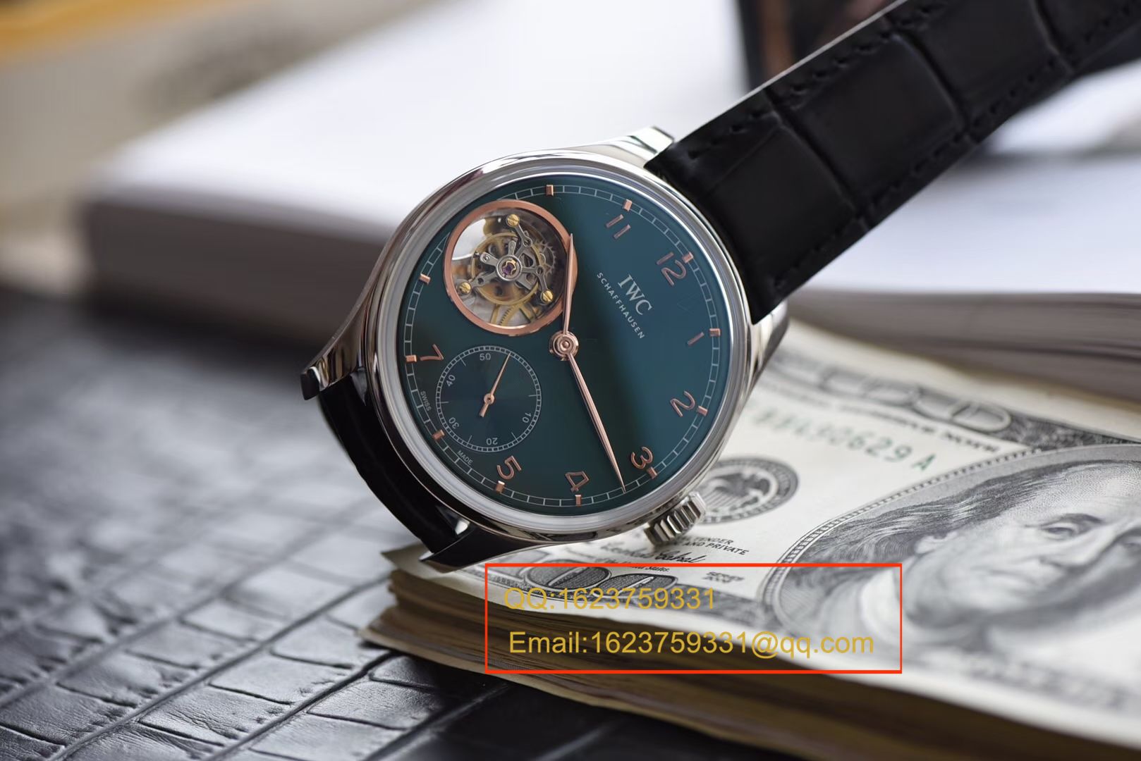 【独家视频测评YL Factory  Perfect  High quality  Replica Watches 】 IWC 葡萄牙九字位 Tourbillon 翡翠绿特别版 / WD0300