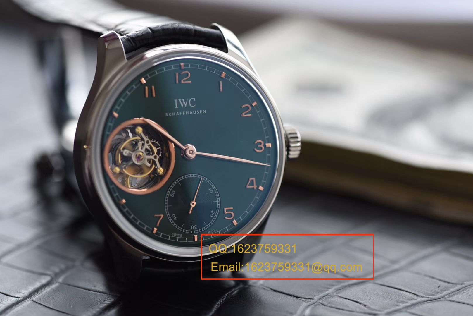 【独家视频测评YL Factory  Perfect  High quality  Replica Watches 】 IWC 葡萄牙九字位 Tourbillon 翡翠绿特别版 / WD0300