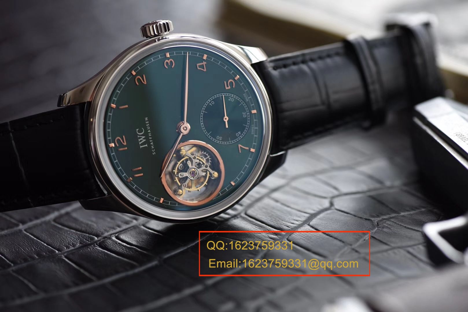 【独家视频测评YL Factory  Perfect  High quality  Replica Watches 】 IWC 葡萄牙九字位 Tourbillon 翡翠绿特别版 / WD0300