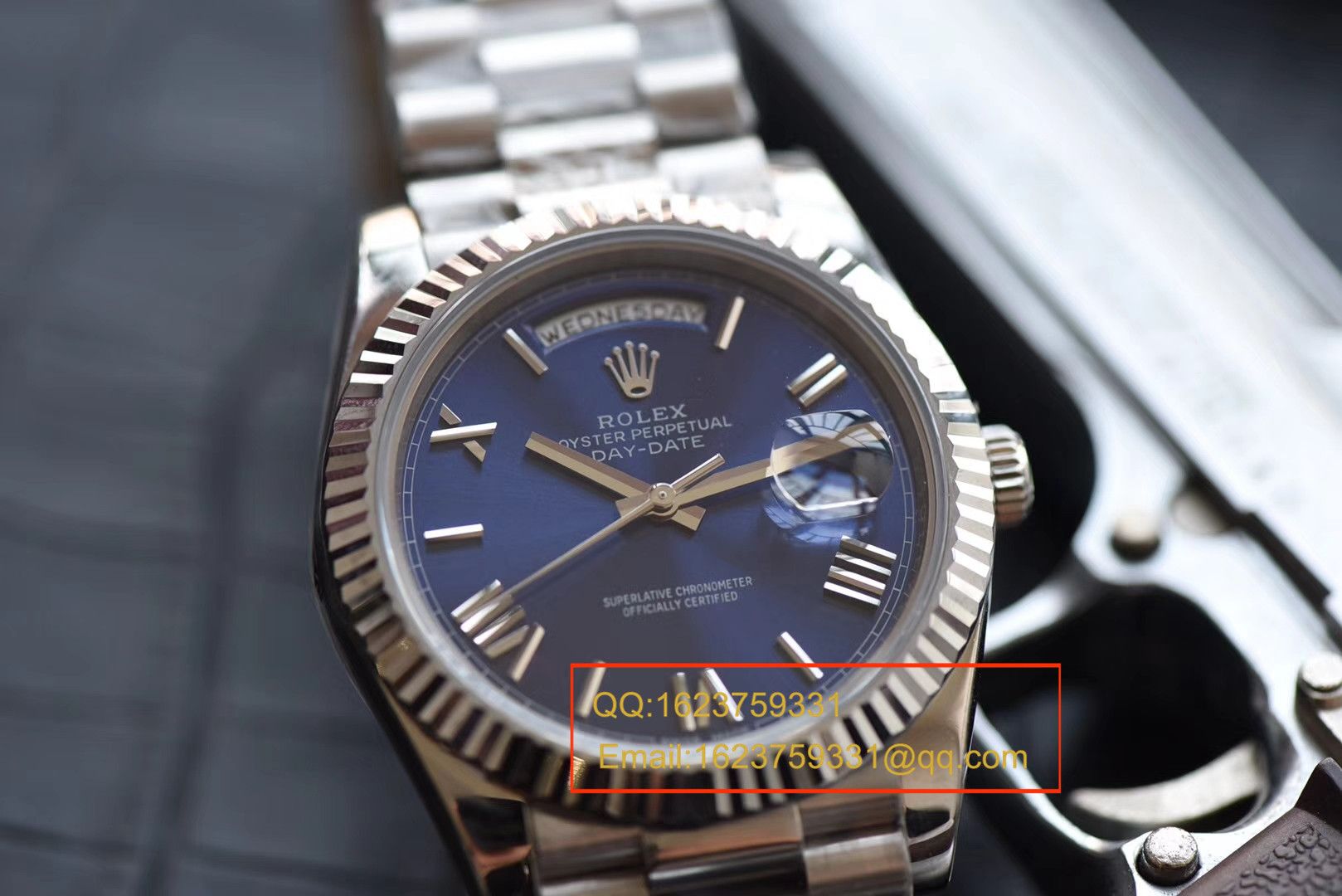 【 Video analysis NOOB Factory  Perfect  Replica 】 Rolex  Day-Date 型系列228239蓝盘男士机械 Watches  / RBE068