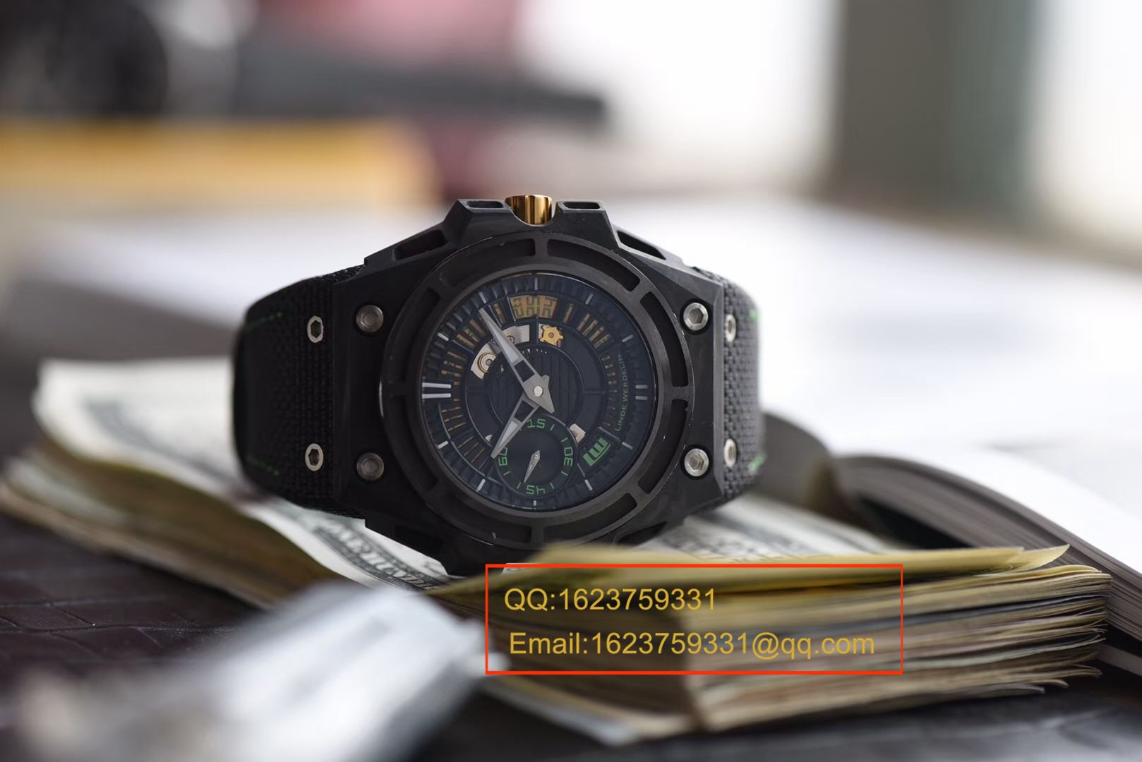 【XF Factory  Perfect  High quality  Replica Watches 】瑞士钟表制造商 Linde Werdelin （林德维纳）SPIDOLITE TECH GREEN watch / 林德维纳LDWBA01