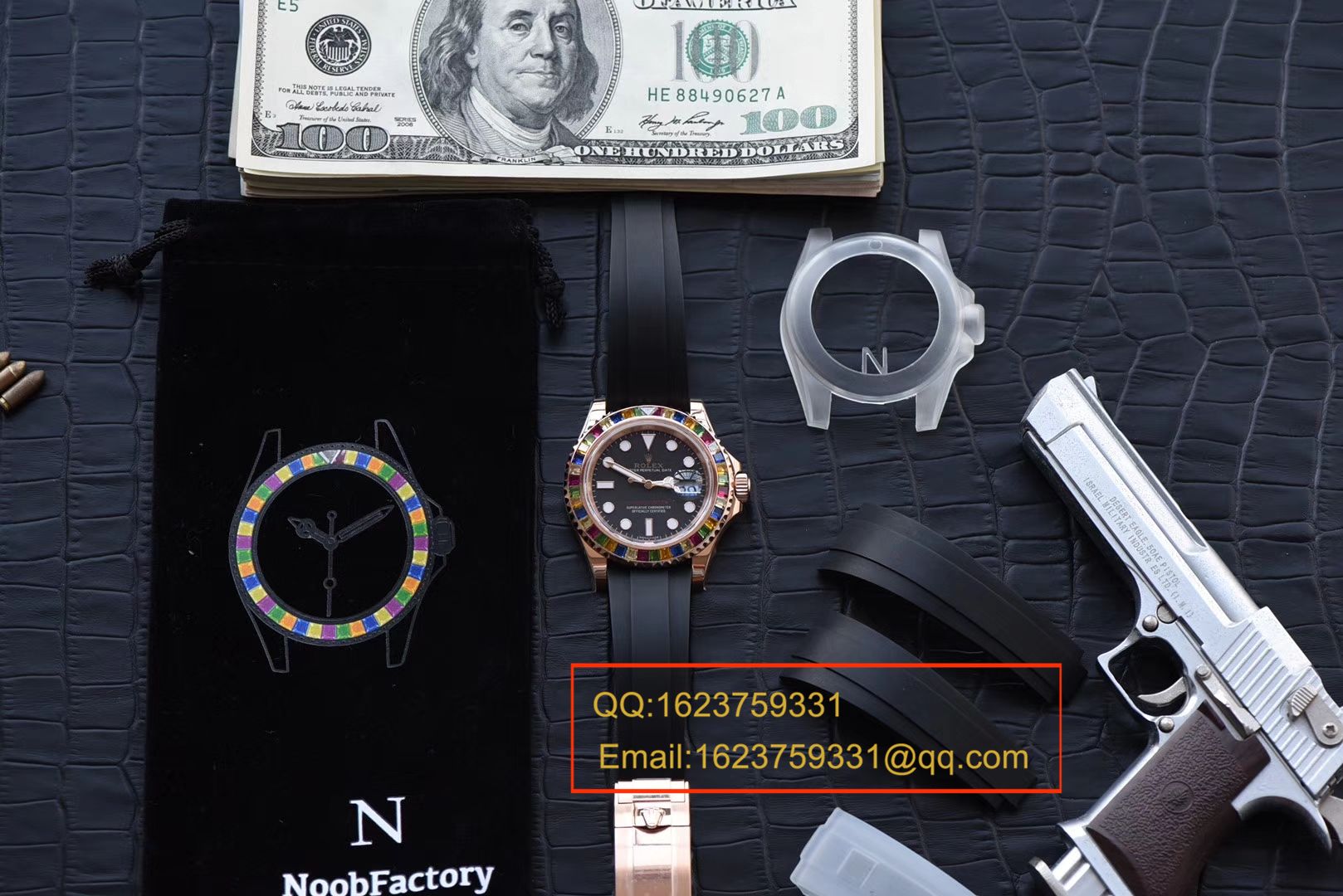 【NOOB Factory  Perfect  High quality  Replica Watches 】 Rolex  Yacht-Master 系列116695SATS“糖豆”圈彩虹游艇 Rolex 游艇 wrist watches  