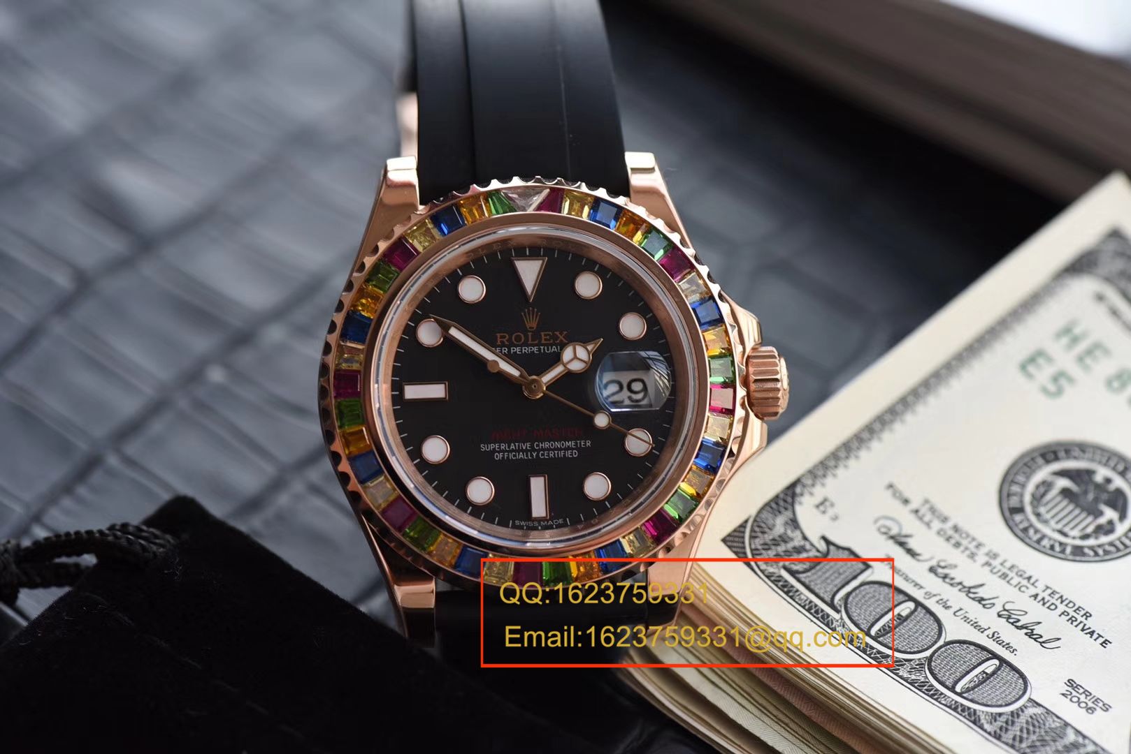 【NOOB Factory  Perfect  High quality  Replica Watches 】 Rolex  Yacht-Master 系列116695SATS“糖豆”圈彩虹游艇 Rolex 游艇 wrist watches  