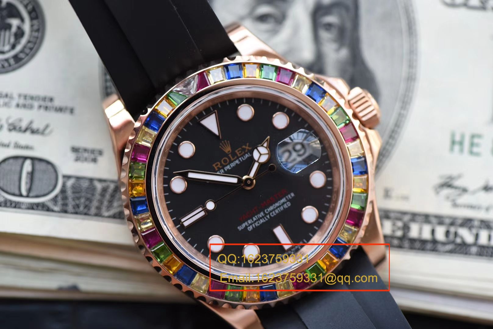 【NOOB Factory  Perfect  High quality  Replica Watches 】 Rolex  Yacht-Master 系列116695SATS“糖豆”圈彩虹游艇 Rolex 游艇 wrist watches  