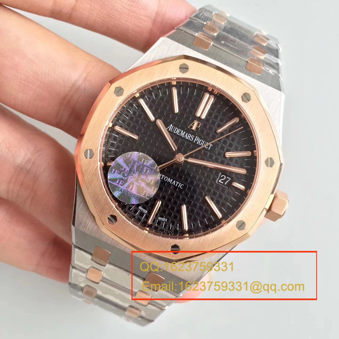 【JF Factory  Replica  Copy  Watches 】Audemars Piguet 皇家橡树系列15450OR.OO.1256OR.01 wrist watches  / AP018