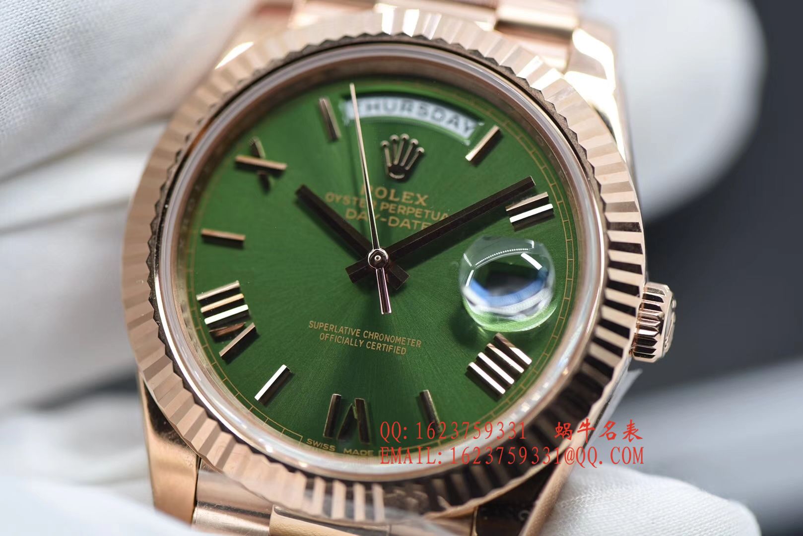 【独家 Video analysis N Factory  High quality  Perfect  Replica Watches 】 Rolex day date Day-Date 型系列228235绿盘 wrist watches  / RBE165