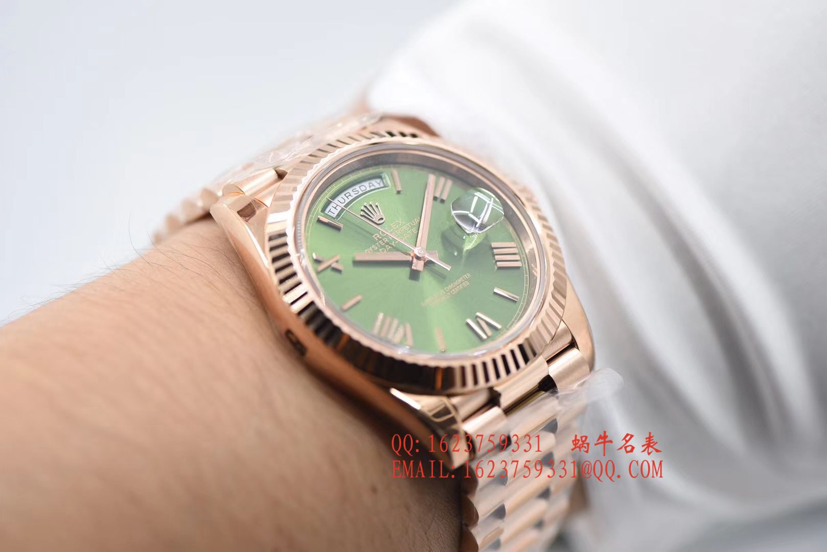 【独家 Video analysis N Factory  High quality  Perfect  Replica Watches 】 Rolex day date Day-Date 型系列228235绿盘 wrist watches  / RBE165
