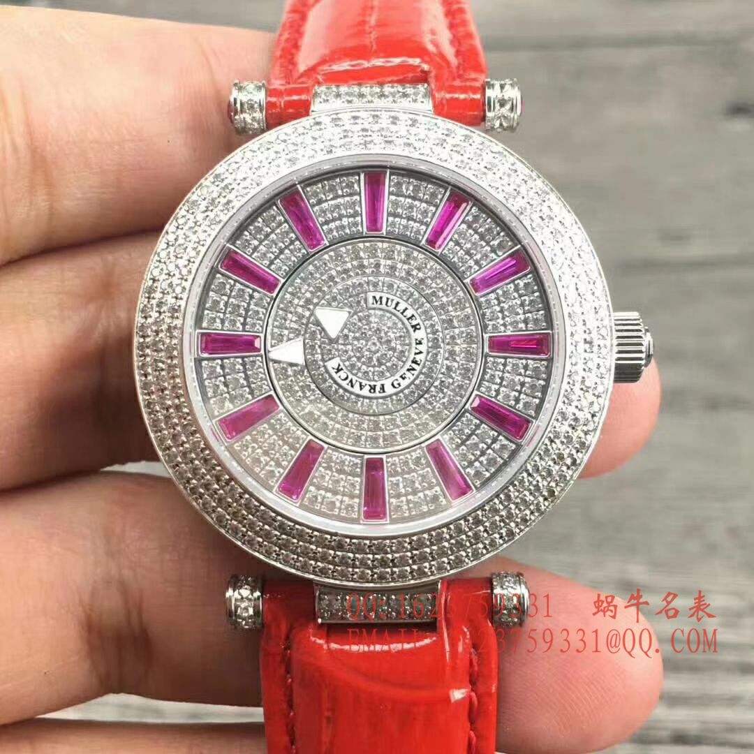 法兰克.穆勒DOUBLE MYSTERY系列42 DM D2R CD 白盘绿色 watchband  女士 wrist watches  / FLBF015
