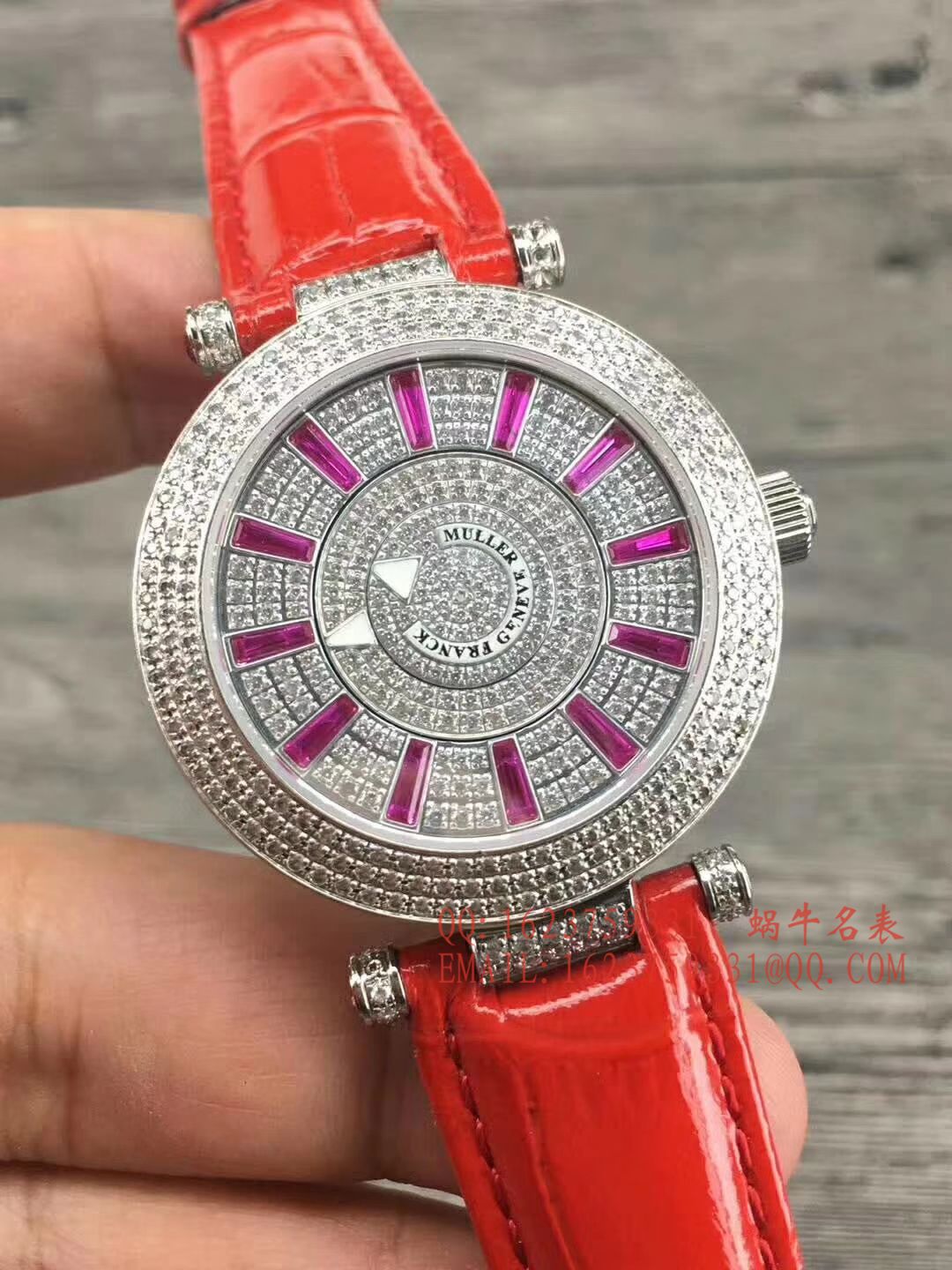 法兰克.穆勒DOUBLE MYSTERY系列42 DM D2R CD 白盘绿色 watchband  女士 wrist watches  / FLBF015