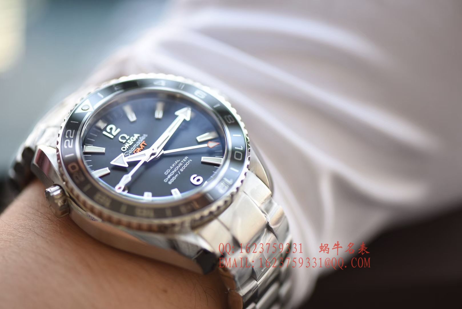 【KW Perfect  High quality  Replica Watches 】OMEGA  Seamaster 海洋宇宙600米232.30.44.22.01.001 GMT双时区 wrist watches  / M046