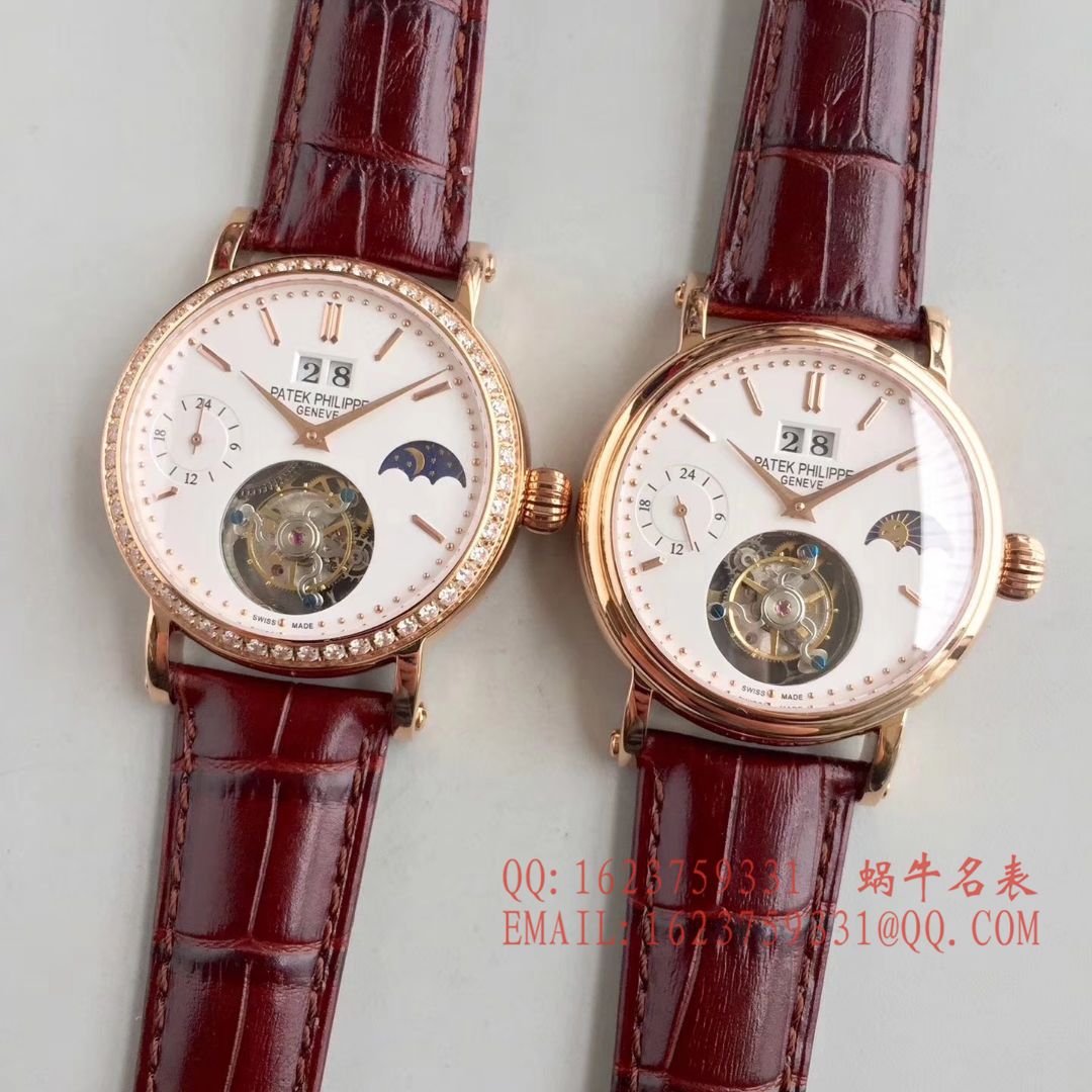 【BM Perfect  High quality  Replica Watches 】 PATEK PHILIPPE 大日历月相 Tourbillon  wrist watches  / BD144