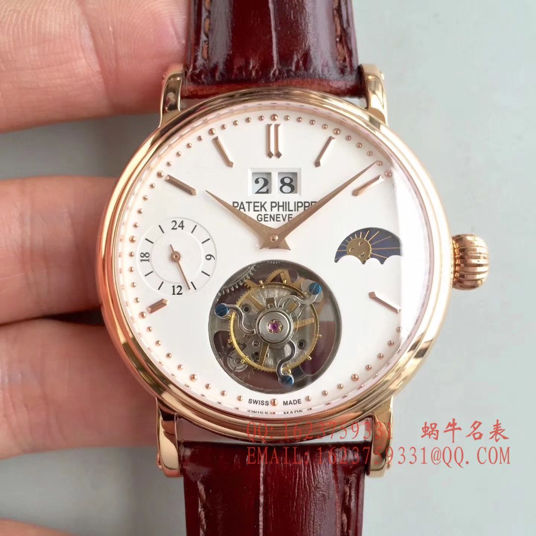 【BM Perfect  High quality  Replica Watches 】 PATEK PHILIPPE 大日历月相 Tourbillon  wrist watches  / BD144