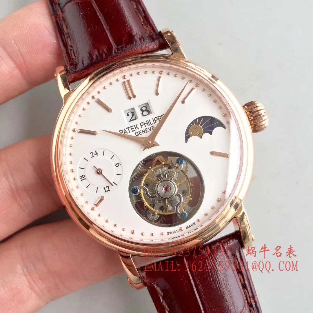 【BM Perfect  High quality  Replica Watches 】 PATEK PHILIPPE 大日历月相 Tourbillon  wrist watches  / BD144