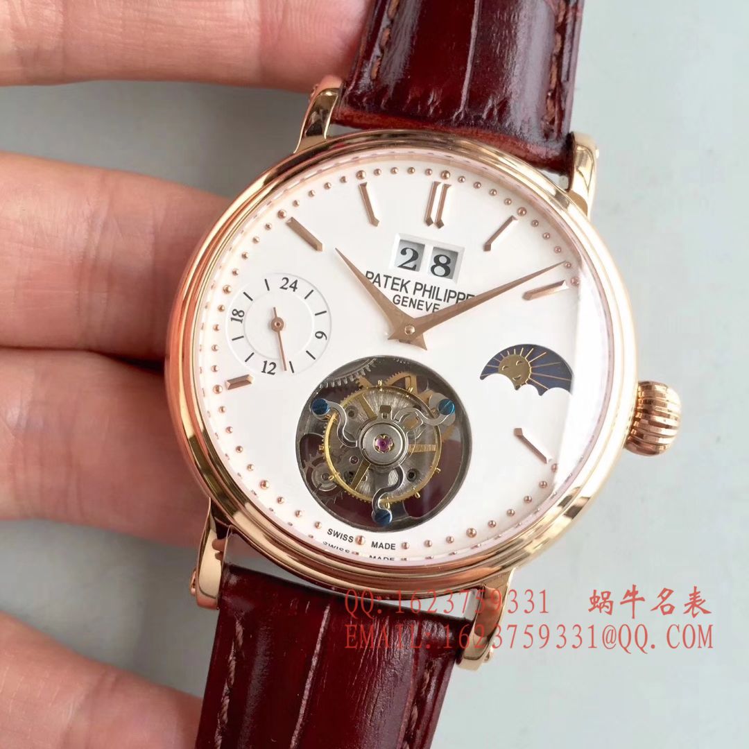 【BM Perfect  High quality  Replica Watches 】 PATEK PHILIPPE 大日历月相 Tourbillon  wrist watches  / BD144