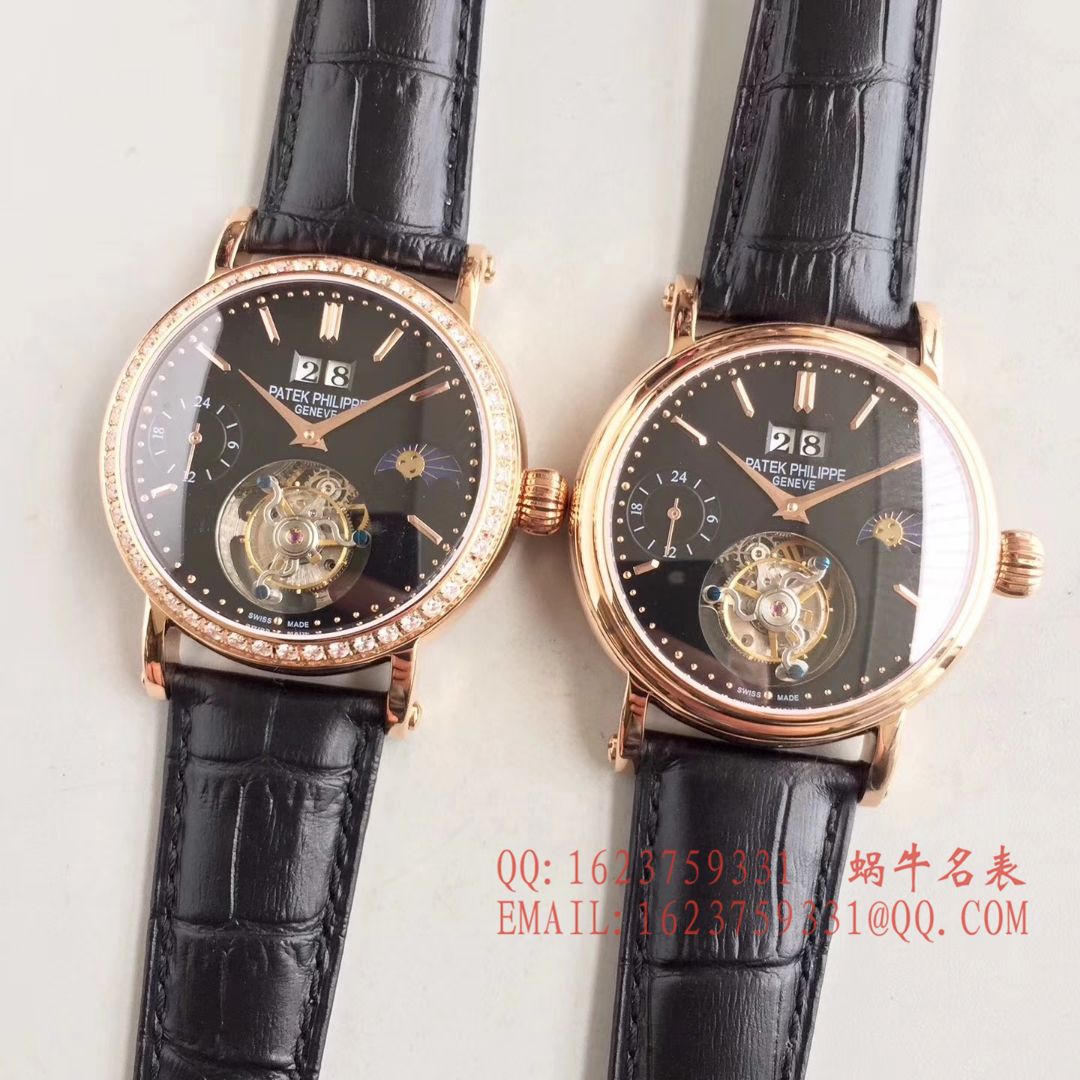 【BM Perfect  High quality  Replica Watches 】 PATEK PHILIPPE 大日历月相 Tourbillon  wrist watches  / BD144