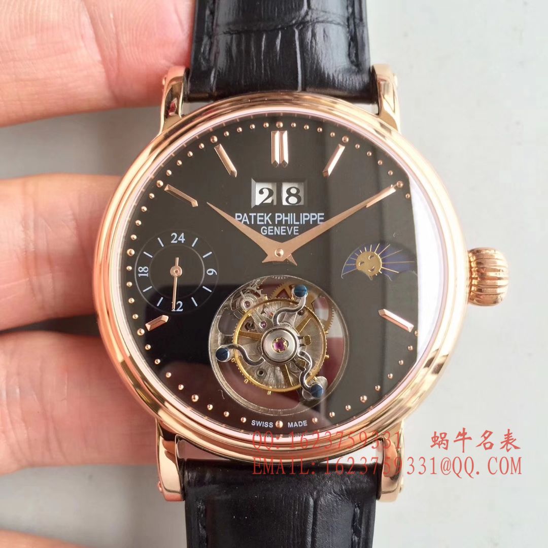 【BM Perfect  High quality  Replica Watches 】 PATEK PHILIPPE 大日历月相 Tourbillon  wrist watches  / BD144